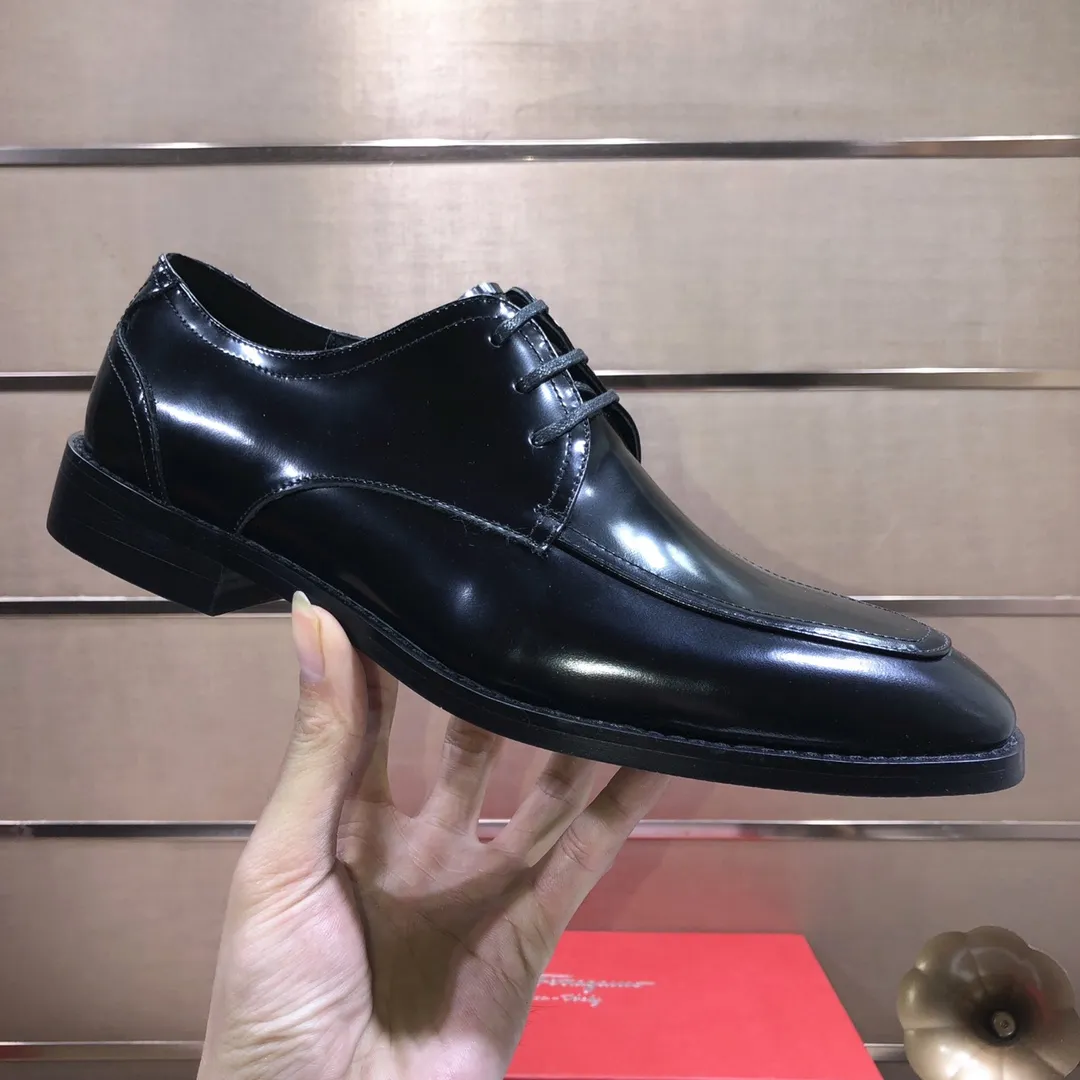 Men's shoes 💰480💰[Ferragamo/Ferragamo] The latest model in the counter, original imported cowhide fabric + sheepskin lining + original luxury metal buckle + original combination outsole, no pressure in comparison 38--44 (custom-made for 45, non-refundable)